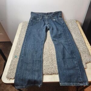 Levi's 514 Jeans Men's 34 x 30 Blue Dark Wash Classic Straight Fit Cotton EUC